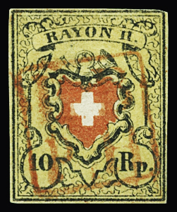 Type 15 A1/O, meistens gut gerandet, entwertet mit