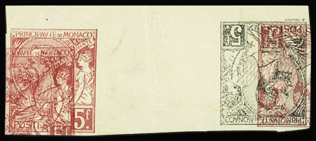 N°21 Impression noir et rouge en paire tête-bêche interpanneau,