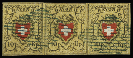 Types 29+30+31 E/LO im waagr. Dreierstreifen, ringsum