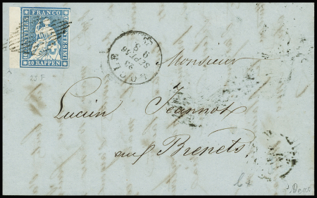 10Rp. blau auf dünnem Papier, sehr gut gerandet mit