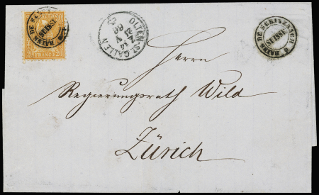 20C orange entwertet BAINS DE SCHINZACH / SUISSE auf