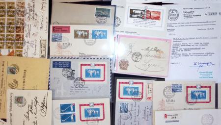 1866-1951 Partie 52 Briefe und Karten ab Sitzende Helvetia