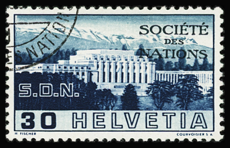 1918-50 Sammlung Dienstmarken und Genfer Ämter in ein