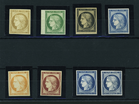 N°1 à 8 La série complète des 8 valeurs en réimpression