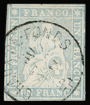 1854-62 SITZENDE HELVETIA UNGEZÄHNT : Spezialsammlung