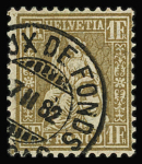 1862-81 SITZENDE HELVETIA GEZÄHNT : Spezialsammlung