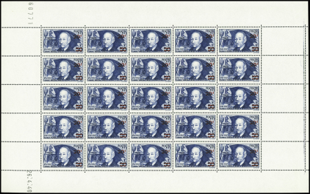 N°493 et 493a Clément Ader, deux feuilles complètes