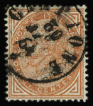 1863 Italy Delarue 10c orange cancelled by CAMPIONE