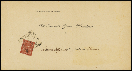 1863-77 Italy De La Rue Turin-printing 2C orange-brown