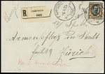 1925 Two registered covers, each franked 2L and addressed