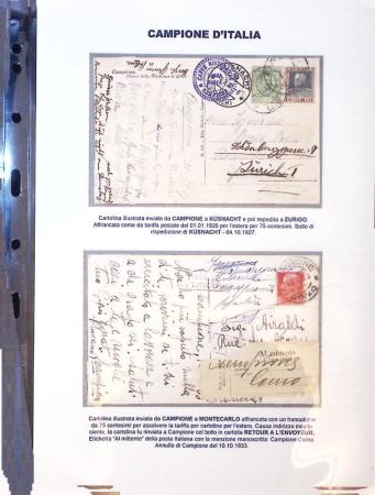 1927-33 Two redirected covers, one from Küsnacht to