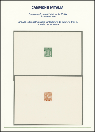 0,05Fr. to 1Fr., the complete set in imperforate PROOFS,