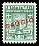 0,05Fr. to 1Fr., perf. 11 1/2, the complete set SAGGIO