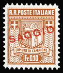 0,05Fr. to 1Fr., perf. 11 1/2, the complete set SAGGIO