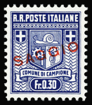 0,05Fr. to 1Fr., perf. 11 1/2, the complete set SAGGIO