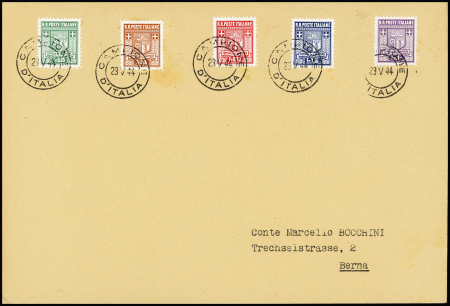 0,05Fr. to 1Fr., perf. 11 1/2, the complete set tied CAMPIONE