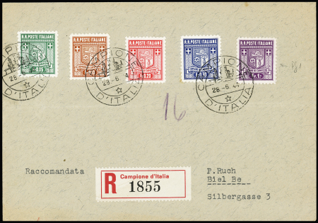 0,05Fr. to 1Fr., perf. 11, the complete set tied by