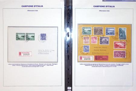 COMBINATION FRANKINGS: Selection of 10 covers mounted