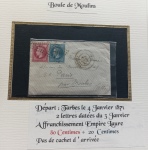 1849-1873, Solide lot de lettres dont rare combinaison