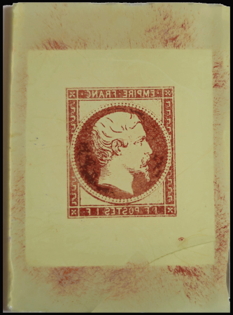 N°18 1f Empire, cliché d'impression sur plaque de verre