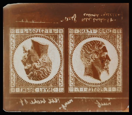 N°18  1f Empire, paire tête-bêche, très beau cliché