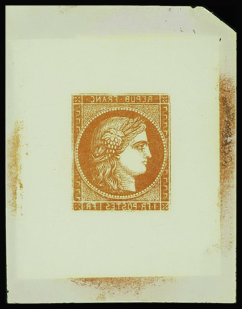 N°7 très beau cliché d'impression du Vermillon sur