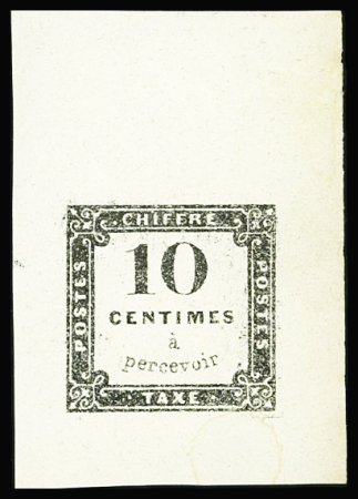 N°1 + 8 10c et 60c, essais des faux sur papier  par