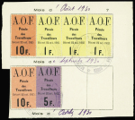 1930, Document recto-verso avec 14 timbres pécule des