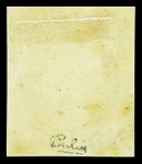 N°1 10c bistre-jaune, très lég. jaunissure au verso mais belles marges régulières et grande fraîcheur, TB. Signé Calves