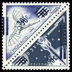 N°467/468a 30f sur 10f outremer et gris-bleu variété