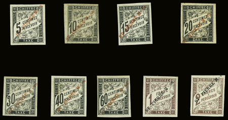 TAXE N°1 à 9, neuf *, TB