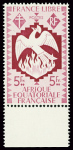 N°257a et 260a ERREUR DE COULEUR 2f vert foncé et 5f