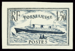 N°299 1f50 Paquebot Normandie, extraordinaire exemplaire