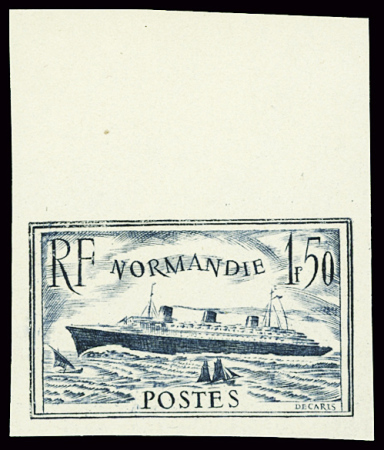 N°299 1f50 Paquebot Normandie, extraordinaire exemplaire