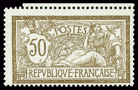 N°120 Merson 50c brun et gris, neuf **, TB. Signé Scheller