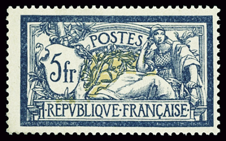 N°123 Merson 5f bleu et chamois, neuf **, TB. Signé