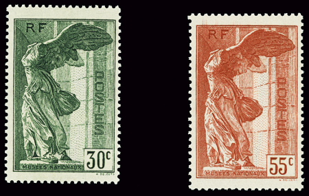 N°354/355 Victoire de Samothrace, neuf**, TB. Signé