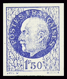 N°552c Secours national Pétain 1f50 outremer, ND et