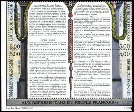 N°25596/2599b Déclaration des droits de l'homme sur