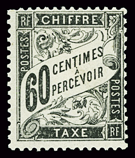 N°21 60c noir, neuf *, B