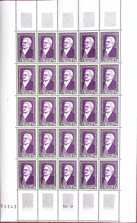 N°930/35 série célébrités Françaises du XIXème en feuille