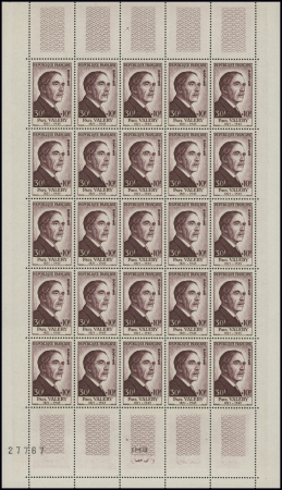 N°989/94 série Valery en feuilles de 25, neuves **,