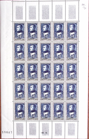N°891/96 série Napoléon en feuilles de 25, neuves **,