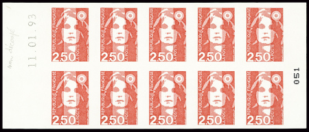 N°2720-C2a Marianne du Bicentenaire 2f50 rouge, en