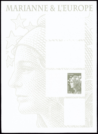 N°4614 feuillet Marianne et l'Europe, ND, variété avec