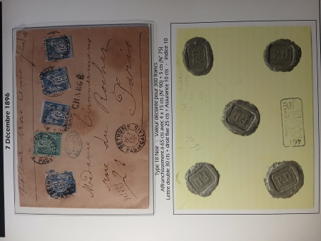 1703-1898, Collection de 48 plis sur l'histoire postale