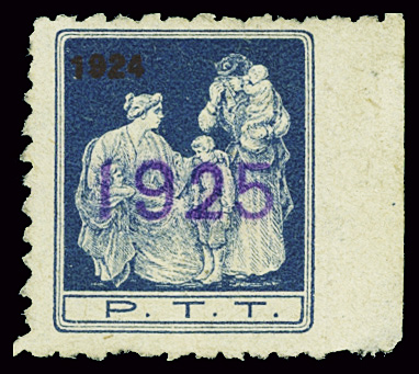 N°1 H Bleu - Millésime 1925, neuf *, B, RR