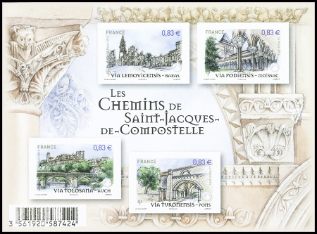 N°4838a Les chemins de Saint-Jacques-de-Compostelle,