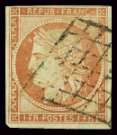 N°7 1f vermillon orangé, nuance exceptionnelle, obl.