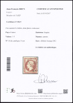 N°18 1f carmin, obl. losange "DS 2", petite marge en